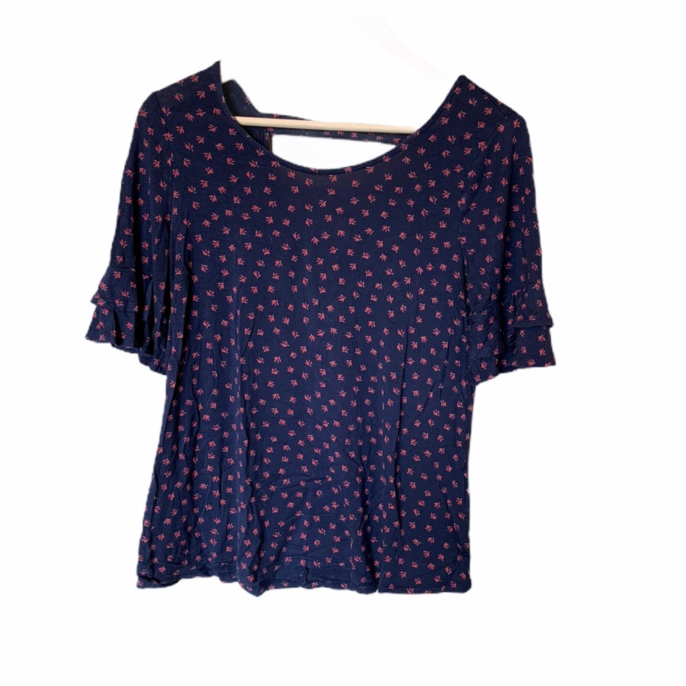 Maurices shortsleeve flowy floral top small